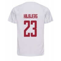 Denmark Pierre-Emile Hojbjerg #23 Replica Away Shirt World Cup 2022 Short Sleeve